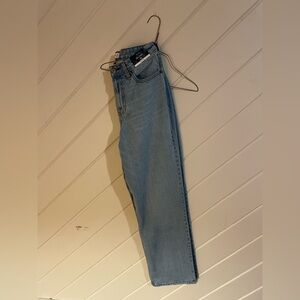 Abercrombie & Fitch Light Blue Curve Love High Rise Loose Jeans